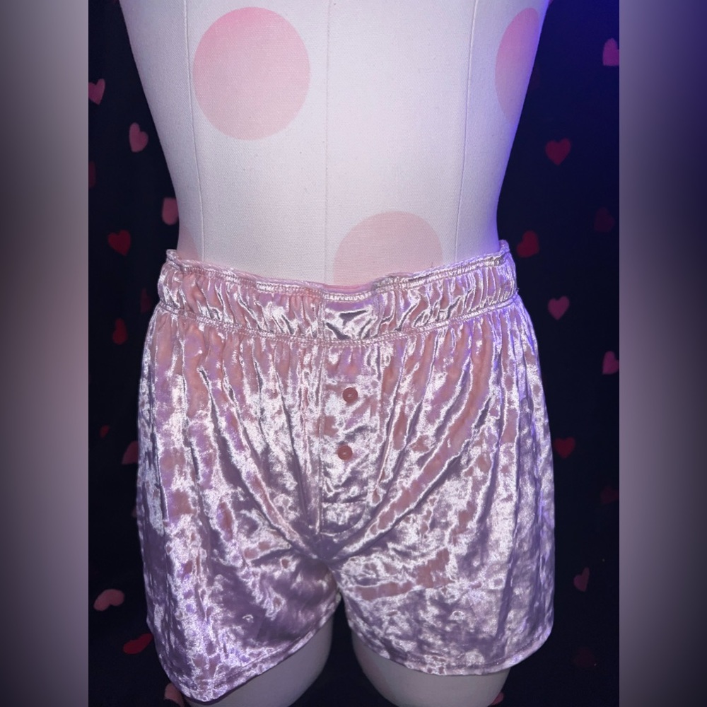 PINK Velour sleep shorts